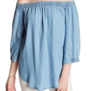 Joe Fresh Off-The-Shoulder Denim Top - Sz S